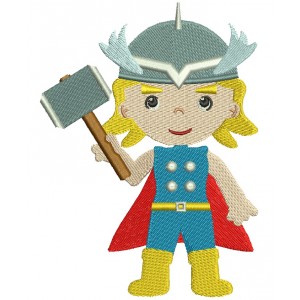 Looks Like Thor Filled Superhero Machine Embroidery Digitized Design Pattern