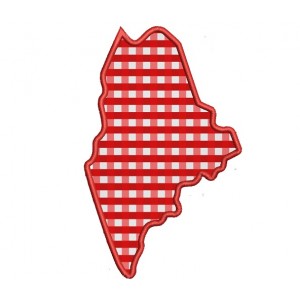 Maine Applique Machine Embroidery Digitized State Design Pattern