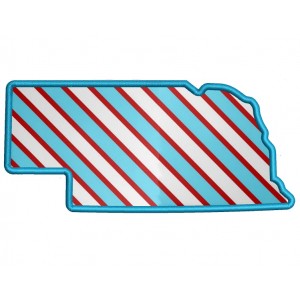 Nebraska Applique Machine Embroidery Digitized State Design Pattern