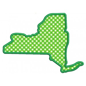 New York Applique Machine Embroidery Digitized State Design Pattern