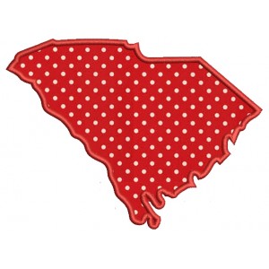 South Carolina Applique Machine Embroidery Digitized State Design Pattern