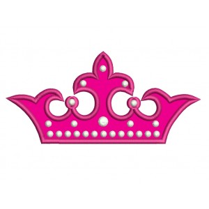 Crown Applique Machine Embroidery Digitized Design Pattern - Instant Download