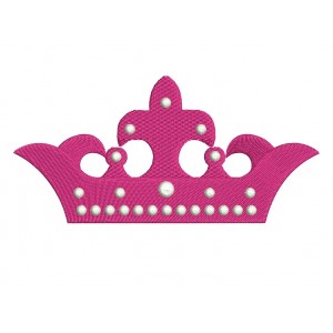 Crown Machine Embroidery Digitized Design Filled Pattern - Instant Download