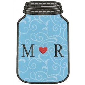 Jar Bottle Applique Machine Embroidery Design Digitized Pattern