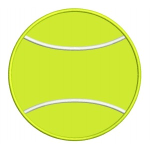 Tennis Ball Applique Machine Embroidery Digitized Design Pattern