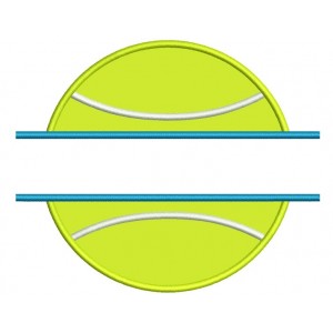 Tennis Ball Split Applique Machine Embroidery Digitized Design Pattern