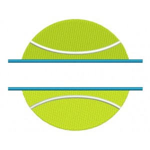 Tennis Ball Split Fill Machine Embroidery Digitized Design Pattern