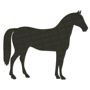 Horse Machine Embroidery Digitized Filled Design Animal Pattern