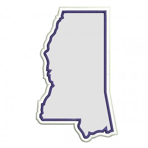 Mississippi Applique State Machine Embroidery Filled Digitized Design Pattern