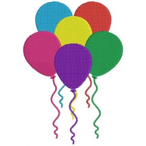 Balloons Filled Machine Embroidery Design Digitized Pattern