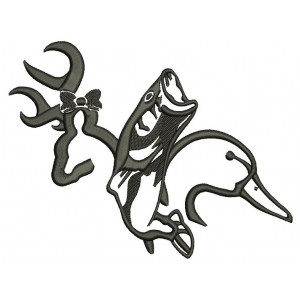 Buck, fish, and duck Machine Embroidery Digitized Design Filled Pattern - Instant Download Digitized Pattern -4x4 , 5x7, and 6x10 hoops