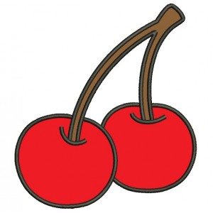 Cherry Applique Machine Embroidery Design Digitized Pattern