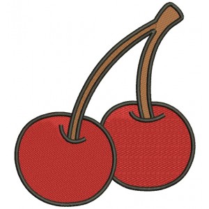Cherry Filled Machine Embroidery Design Digitized Pattern