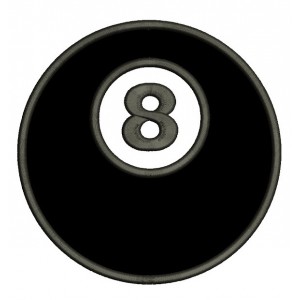 8 (Eight) Ball Billiard (Pool) Applique Machine Embroidery Digitized Design Pattern - Instant Download - comes in three sizes 4x4 , 5x7, 6x10 hoops