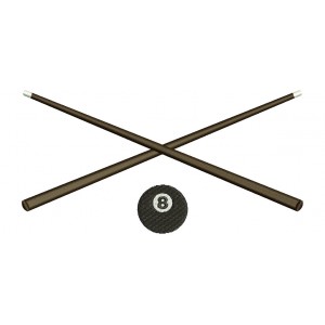 Billiard (Pool) Machine Embroidery Digitized Design Filled Pattern - Instant Download - comes in three sizes 4x4 , 5x7, 6x10 hoops