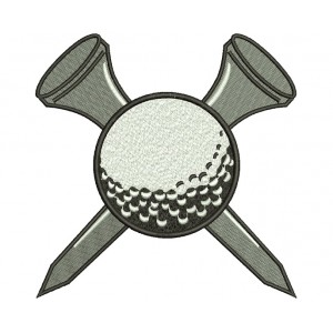 Golf Ball Machine Embroidery Digitized Design Filled Sport Pattern - Instant Download - 4x4 , 5x7, 6x10