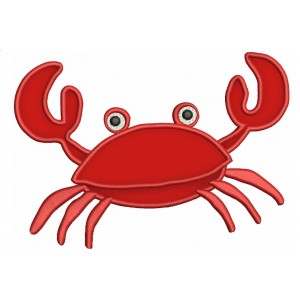 Little Crab Applique Marine Machine Embroidery Digitized Design  Pattern  - Instant Download - 4x4 , 5x7, and 6x10 -hoops