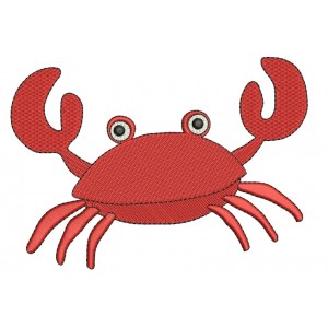 Little Crab Marine Machine Embroidery Filled Digitized Design  Pattern  - Instant Download - 4x4 , 5x7, and 6x10 -hoops