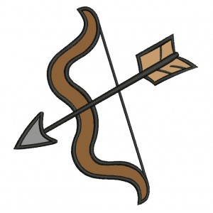 Bow and Arrow Archery Applique Machine Embroidery Digitized Pattern- Instant Download - 4x4 ,5x7,6x10 -hoops