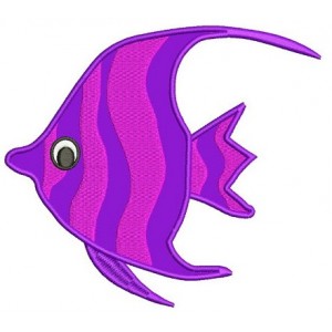 Fish Applique Machine Embroidery Digitized Design Pattern - Instant Download - comes in three sizes 4x4 , 5x7, 6x10 hoops