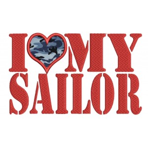 I love my Sailor Military Applique Machine Embroidery Digitized Design Pattern - Instant Download - 4x4 , 5x7, and 6x10 -hoops