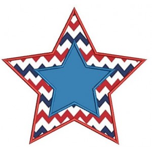Star Applique Machine Embroidery Digitized Design Pattern - Instant Download - 4x4 , 5x7, 6x10