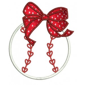 Girl Baseball with Bow Applique Machine Embroidery Digitized Design Pattern - Instant Download - 4x4 , 5x7, and 6x10 -hoops