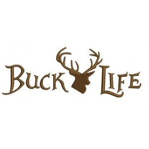 Buck Life deer with antlers machine embroidery design digitized pattern - Instant Download -4x4 , 5x7, and 6x10