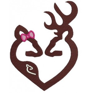Buck and Pregnant Doe Hunting Filled machine embroidery digitized design pattern -Instant Download -4x4 , 5x7, 6x10 hoops
