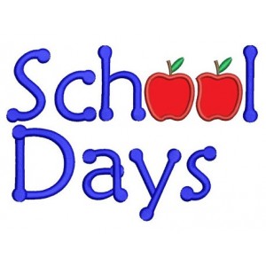 School Days Teacher and Student Applique Machine Embroidery Digitized Design Pattern -Instant Download- 4x4,5x7,6x10
