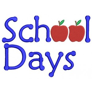 School Days Teacher and Student Machine Embroidery Filled Digitized Design Pattern -Instant Download- 4x4,5x7,6x10