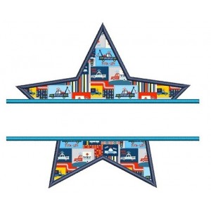 Star Applique Split Machine Embroidery Digitized Design Pattern - Instant Download - 4x4 , 5x7, 6x10