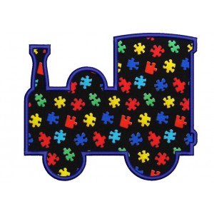 Autism Awareness Applique Machine Embroidery Digitized Design Pattern - Instant Download - 4x4 , 5x7, and 6x10 -hoops