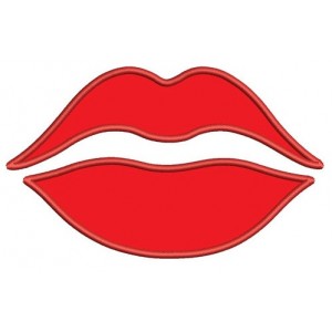 Lips Applique Love Kiss Me Machine Embroidery Digitized Design Pattern - Instant Download - 4x4 , 5x7, and 6x10 -hoops