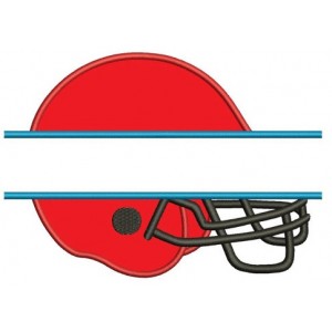 Football Helmet Split in the middle Applique Sport Machine Embroidery Digitized Design Pattern- Instant Download - 4x4 , 5x7, 6x10 hoops