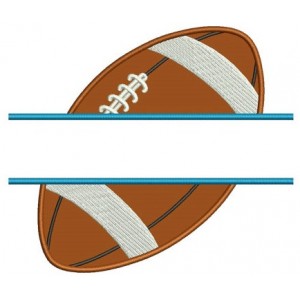 Football Split Sideways Applique Sport Machine Embroidery Digitized Design Pattern- Instant Download - 4x4 , 5x7, and 6x10 hoopss