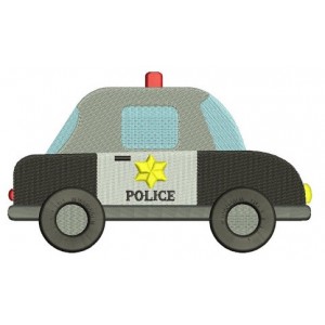 Police Car Machine Embroidery Digitized Design Filled Pattern - Instant Download- 4x4 , 5x7, 6x10
