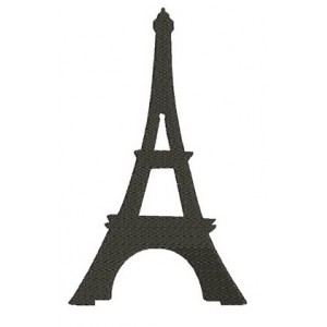Eiffel tower Paris Filled Machine Embroidery Digitized Pattern- Instant Download - 4x4 ,5x7,6x10 -hoops