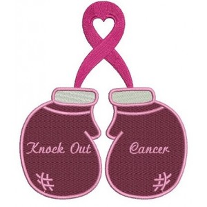 Boxing Gloves Breast Cancer Awareness Machine Embroidery Digitized Design Filled Pattern - Instant Download - 4x4 , 5x7, 6x10