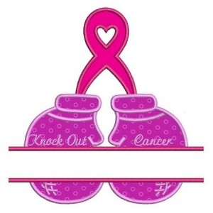 Boxing Gloves Breast Cancer Awareness Split Applique Machine Embroidery Digitized Design Pattern - Instant Download - 4x4 , 5x7, and 6x10