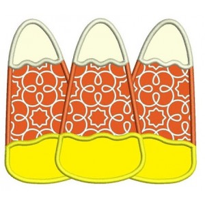 Candy Corn Halloween Applique Machine Embroidery Digitized Design Pattern - Instant Download - 4x4 , 5x7, and 6x10
