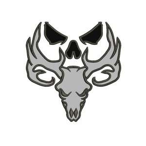 Deer Antlers Skull Applique, buck, moose, Machine Embroidery Digitized Pattern - Instant Download Digitized Pattern -4x4 , 5x7, 6x10