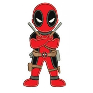 Looks Like Deadpool Applique Machine Embroidery Digitized Design Pattern - Instant Download - 4x4 , 5x7, and 6x10 -hoops