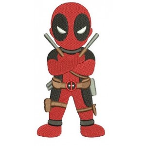 Looks Like Deadpool Filled Machine Embroidery Digitized Design Pattern - Instant Download - 4x4 , 5x7, and 6x10 -hoops
