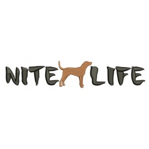 Nite Life Hunting Dog Machine Embroidery Digitized Design Filled Pattern - Instant Download Digitized Pattern -4x4 , 5x7, and 6x10 hoops