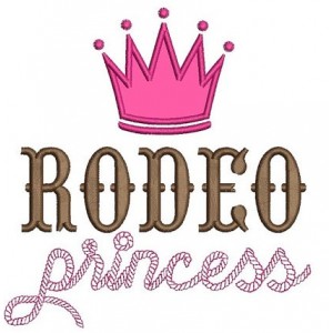 Rodeo Princess Applique Machine Embroidery Digitized Design Pattern - Instant Download - 4x4 , 5x7, 6x10