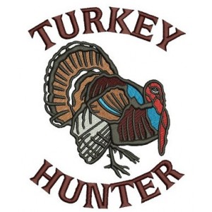 Turkey Hunter Machine Embroidery Digitized Design Pattern- Instant Download - 4x4 ,5x7,6x10