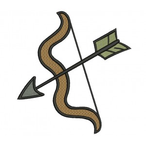 Bow and Arrow Archery Filled Machine Embroidery Digitized Pattern- Instant Download - 4x4 ,5x7,6x10 -hoops