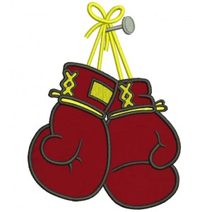 Boxing Gloves Applique Machine Embroidery Digitized Pattern- Instant Download - 4x4 ,5x7,6x10 -hoops