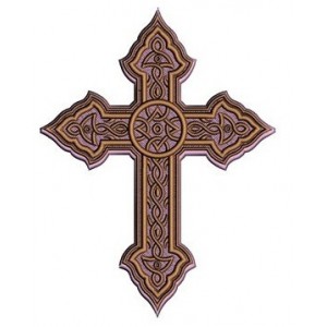 Celtic Metallic Cross Machine Embroidery Digitized Design Filled Pattern - Instant Download - 4x4 , 5x7, 6x10